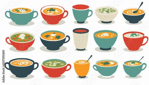  Classic Soup Favorites vector Perfect Comfort Food Anytime Enjoy On white background SVG