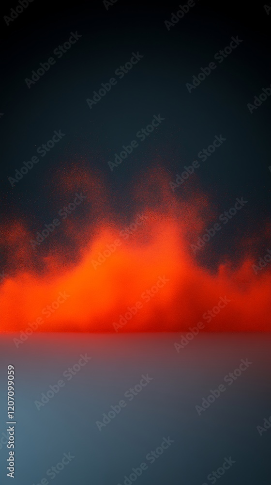 Fiery orange sunset clouds dramatically fill horizon a moody atmospheric scene. AI Generated Fiery orange sunset clouds dramatically fill horizon a moody atmospheric scene. AI Generated