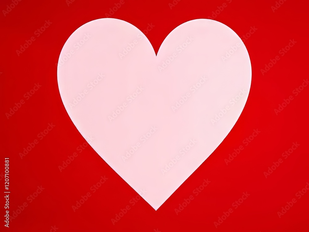 White Heart on Red Background - Vibrant AI Art White Heart on Red Background - Vibrant AI Art