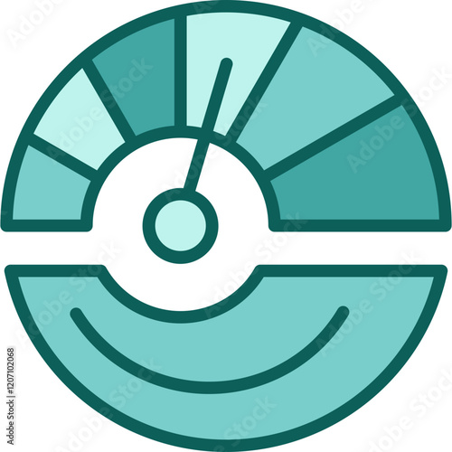 Speedometer solid icon
