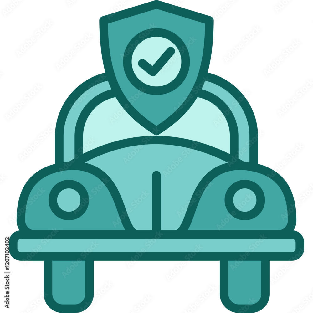 Obraz premium Car Insurance solid icon