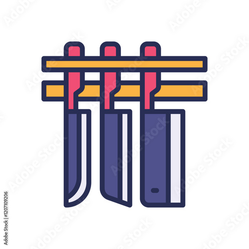 knife icon. vector filled color icon for your website, mobile, presentation, and logo design.