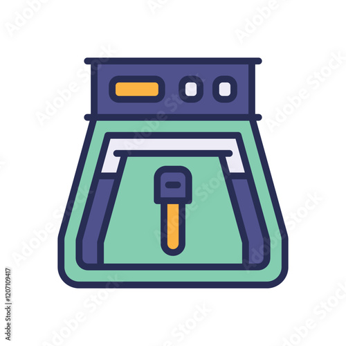 air fryer icon. vector filled color icon for your website, mobile, presentation, and logo design.