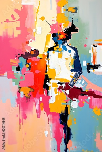 Verticle abstract oil art background