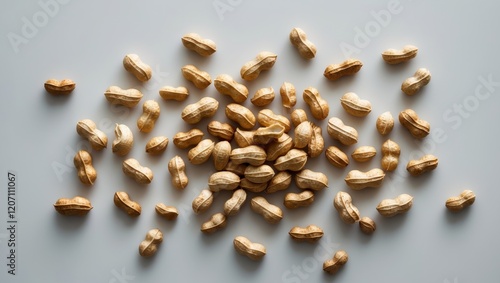 overhead background shot of hot boiled peanuts photo