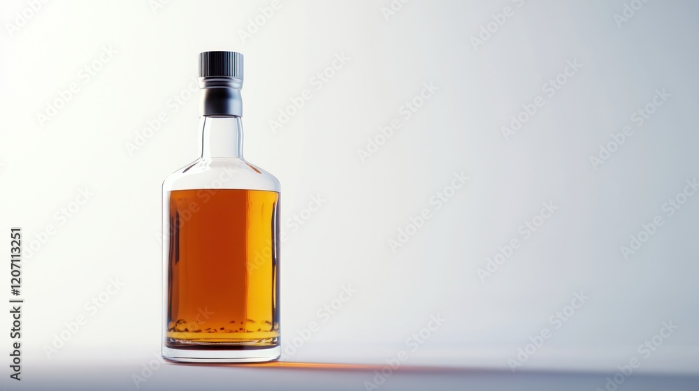 Whiskey Bottle Isolated On White Whiskey Bottle Isolated On White