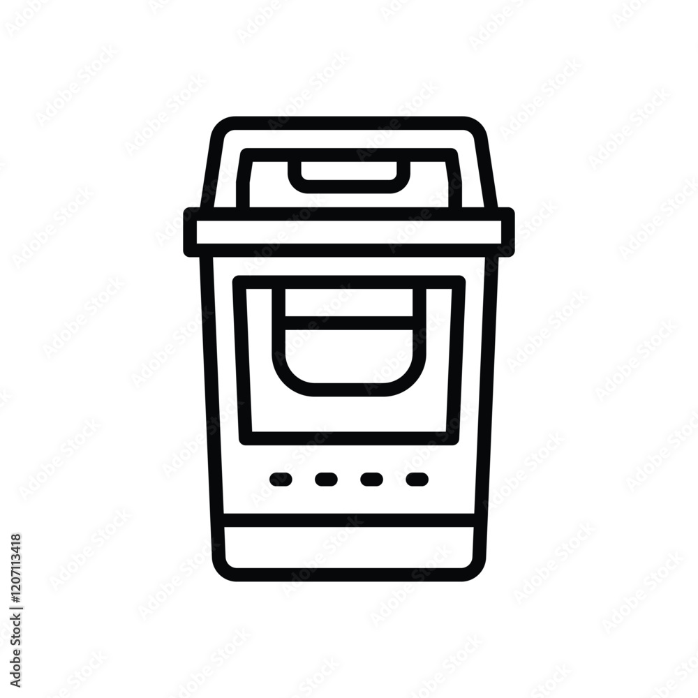 trash icon. vector line icon for your website, mobile, presentation, and logo design. trash icon. vector line icon for your website, mobile, presentation, and logo design.