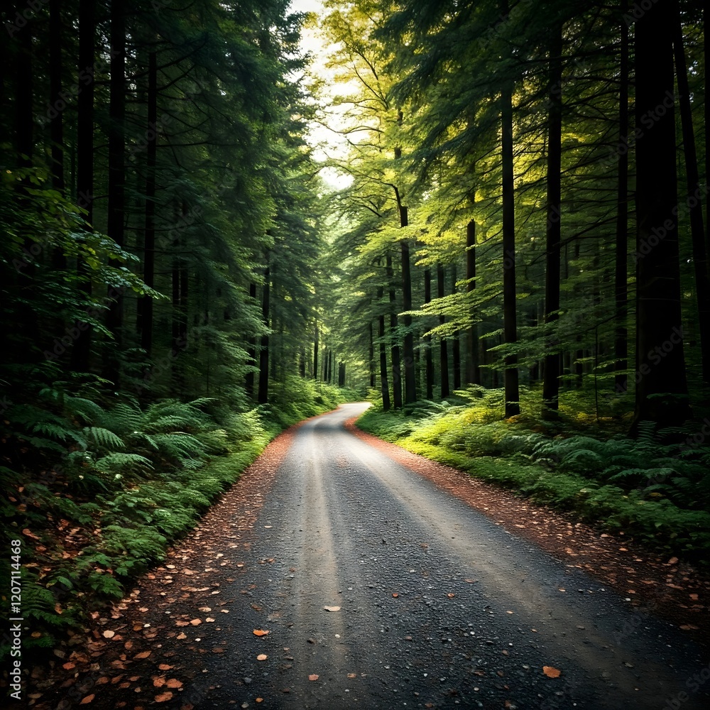 Obraz premium Road in the forest