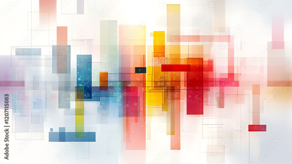 Fototapeta premium Abstract retro-futuristic backdrop including digital effects and neon grids