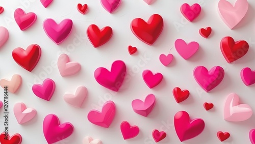 Red And Pink Hearts Background For Valentine's Day Wallpapers And More.