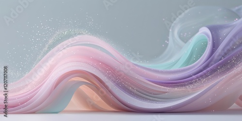 Pastel swirl of pink lavender and aqua with subtle sparkles. photo