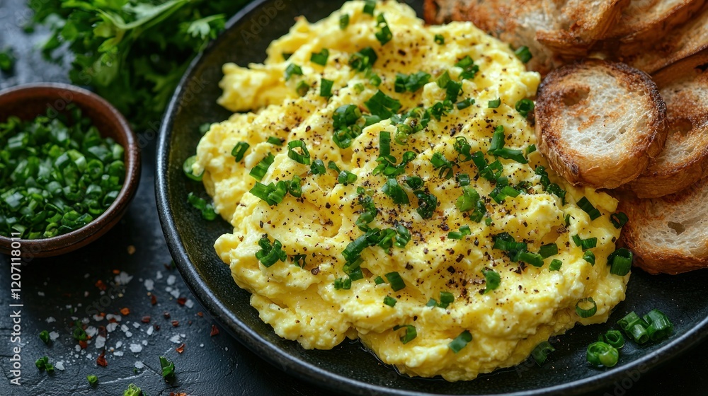Scrumptious Scrambled Eggs with Toasted Bread Scrumptious Scrambled Eggs with Toasted Bread