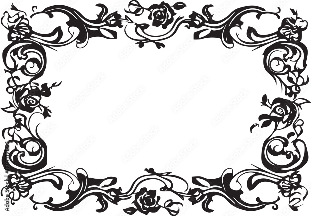 Frame silhouettes for flat design. Hand drawn vector illustration Frame silhouettes for flat design. Hand drawn vector illustration