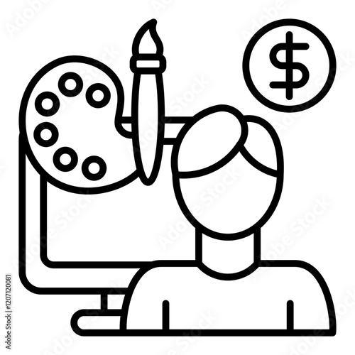 Digital nomad Icon