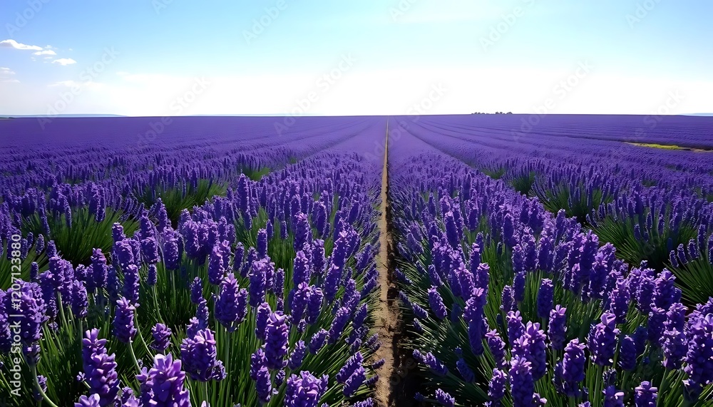 Naklejka premium Stunning Lavender Fields Landscape Photo Nature Photography