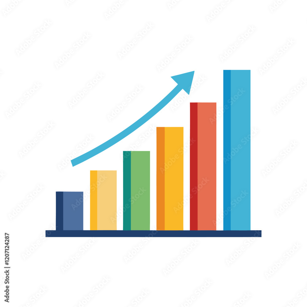 growth graph bar chart vector, vector and illustration, vector style growth graph bar chart vector, vector and illustration, vector style