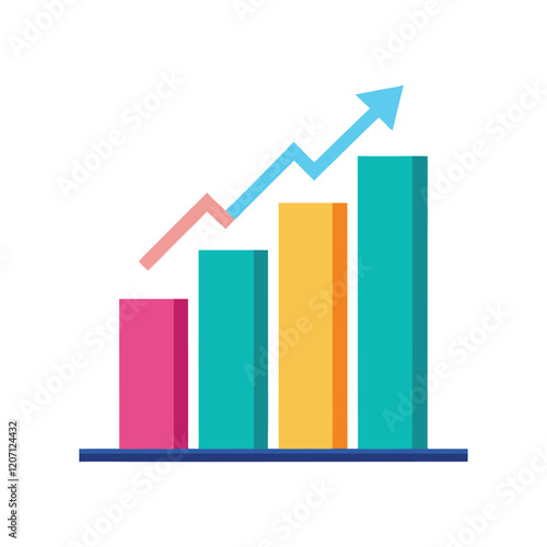 growth graph bar chart vector, vector and illustration, vector style Free Download growth graph bar chart vector, vector and illustration, vector style - GFXLoad