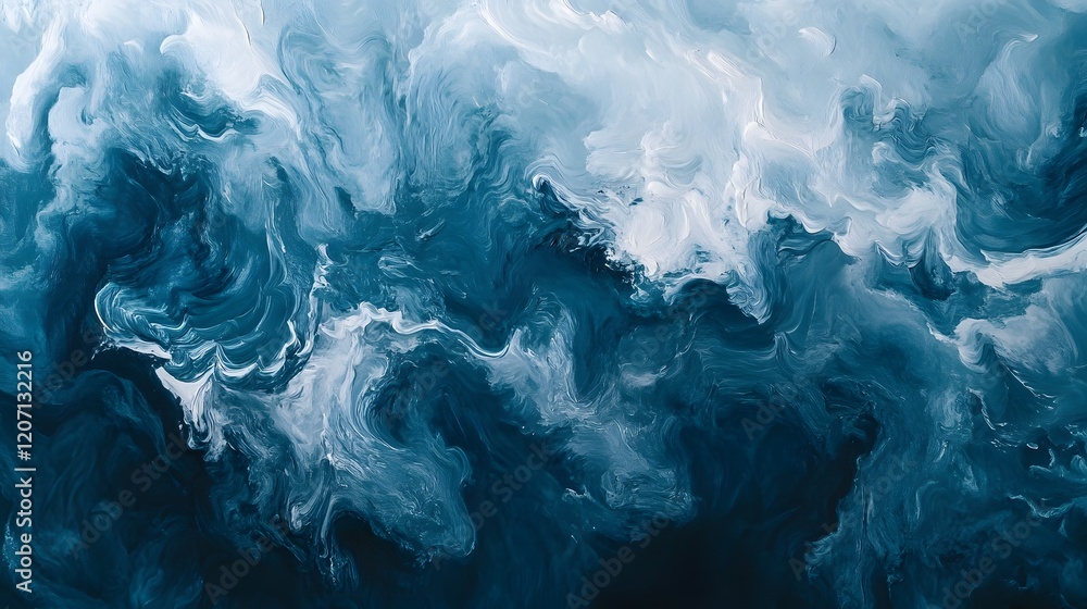Abstract Blue and White Swirling Paint Texture Abstract Blue and White Swirling Paint Texture