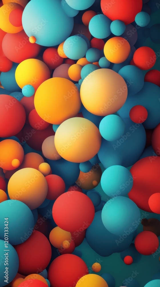 Vibrant Abstract Sphere Composition Colorful Spheres Background Design 3D Rendered Colorful Balls Vibrant Abstract Sphere Composition Colorful Spheres Background Design 3D Rendered Colorful Balls