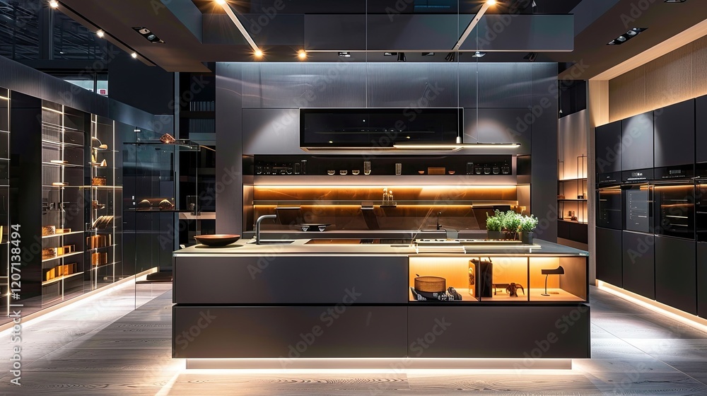 luxury and beautiful kitchen with dinning table luxury and beautiful kitchen with dinning table