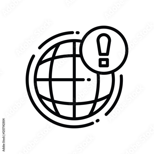 internet alert line icon. vector icon for your website, mobile, presentation, and logo design.