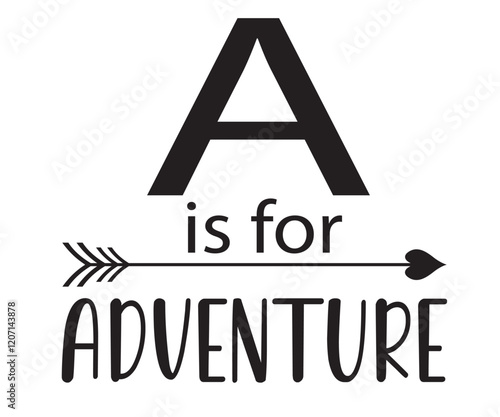 A is for adventure vector 