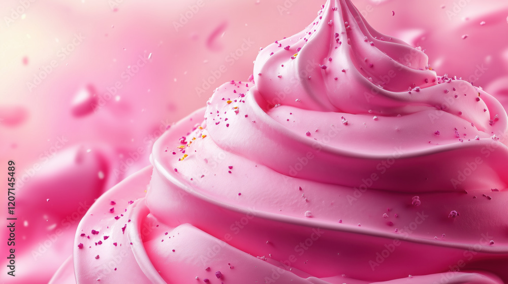 Creative and Whimsical Pink Ice Cream Digital Design, Generative AI Creative and Whimsical Pink Ice Cream Digital Design, Generative AI