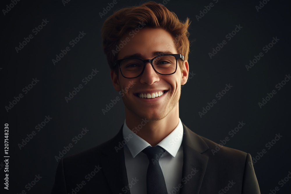 Hyperrealistic photo of a business man in a suit smiling into the camera. Manager working in a finance company as an executive professional. Hyperrealistic photo of a business man in a suit smiling into the camera. Manager working in a finance company as an executive professional.