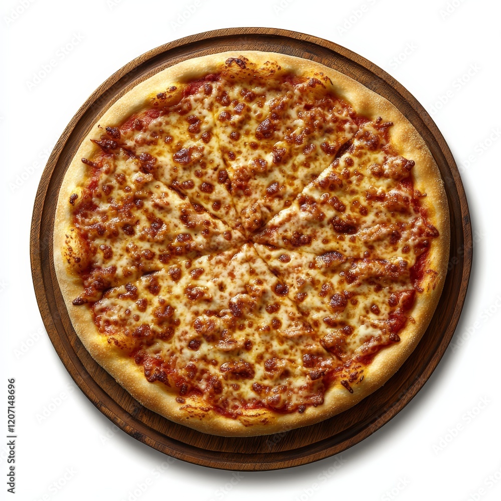 Delicious cheese pizza on wooden board. (1) Delicious cheese pizza on wooden board. (1)