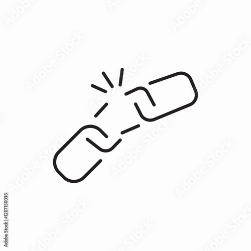 Supply broken chain icon vector sign