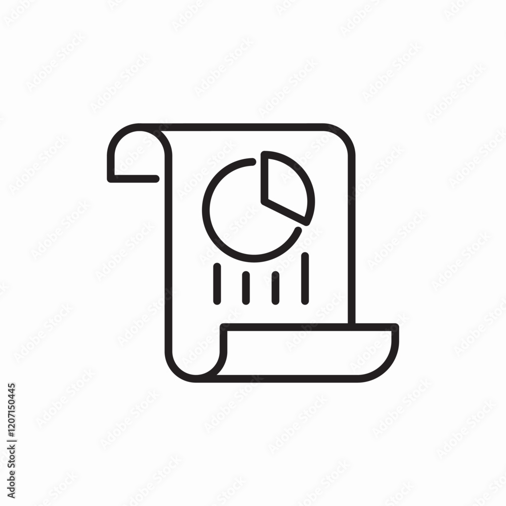 Business report pie chart icon vector sign Business report pie chart icon vector sign