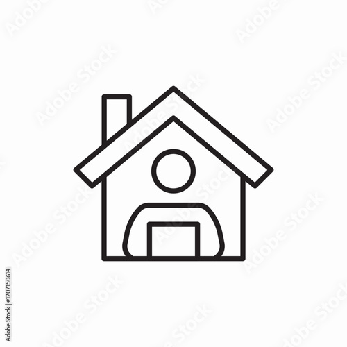 Real estate house property icon vector sign