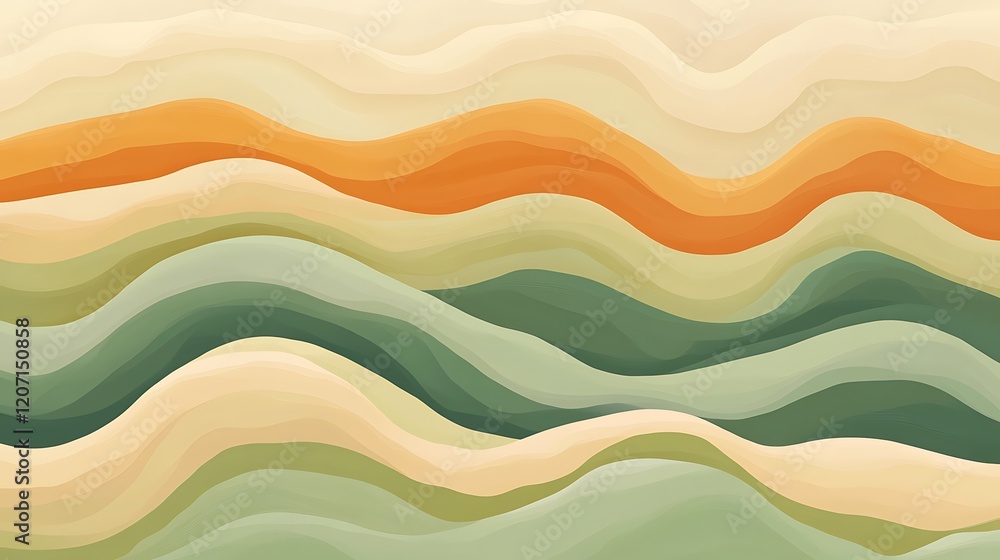 Abstract Wavy Landscape Pastel Color Palette Abstract Wavy Landscape Pastel Color Palette