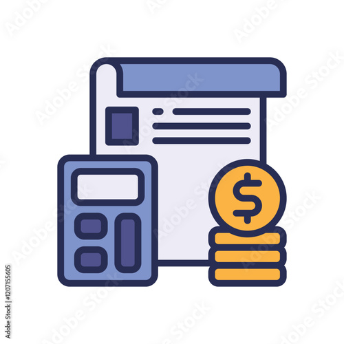 budgeting filled color icon. vector icon for your website, mobile, presentation, and logo design.