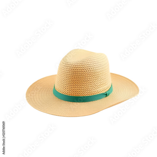 Beige hat isolated on a white background