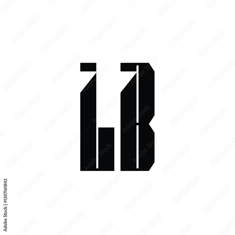 LB monogram logo design letter text name symbol monochrome logotype alphabet character simple logo LB monogram logo design letter text name symbol monochrome logotype alphabet character simple logo