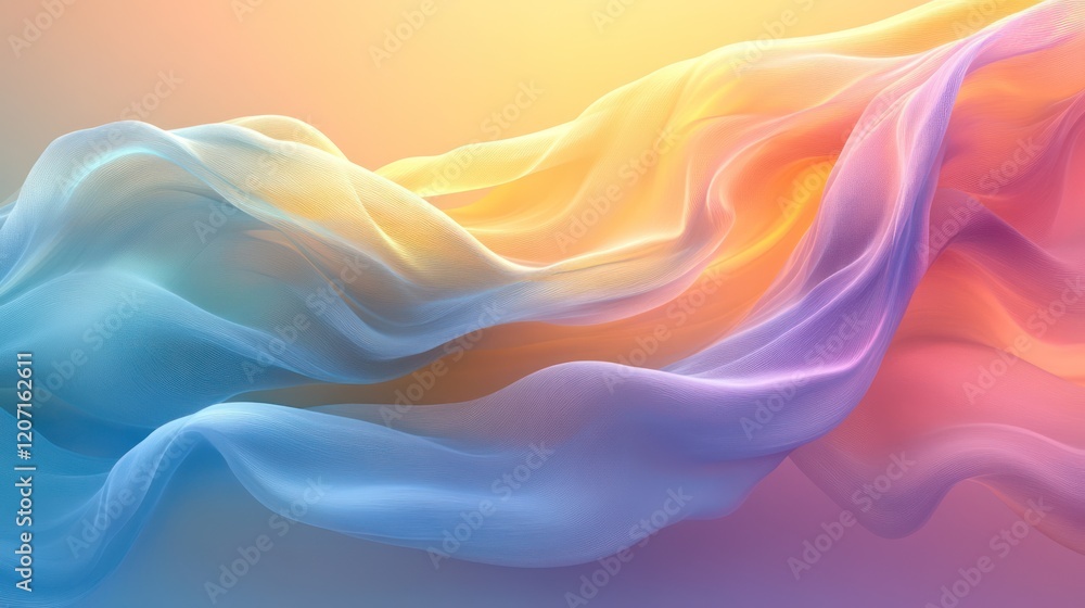 Abstract Pastel Fabric Swirls: A Dreamy Digital Artwork Abstract Pastel Fabric Swirls: A Dreamy Digital Artwork