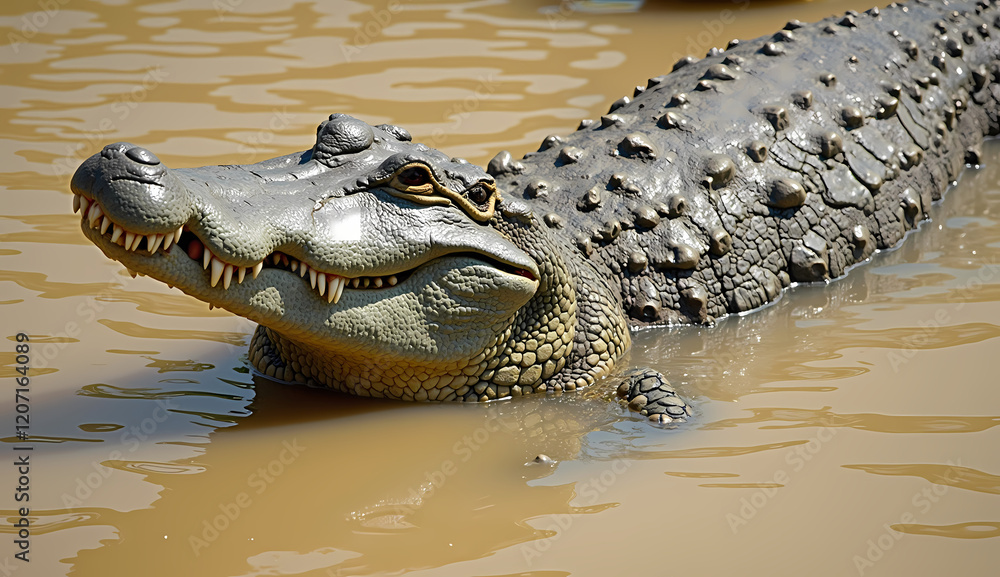 Obraz premium crocodile in the wild