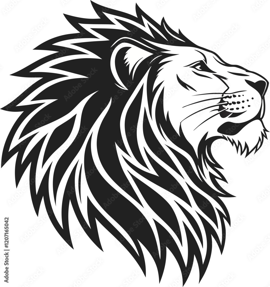 lion head silhouette vector design lion head silhouette vector design
