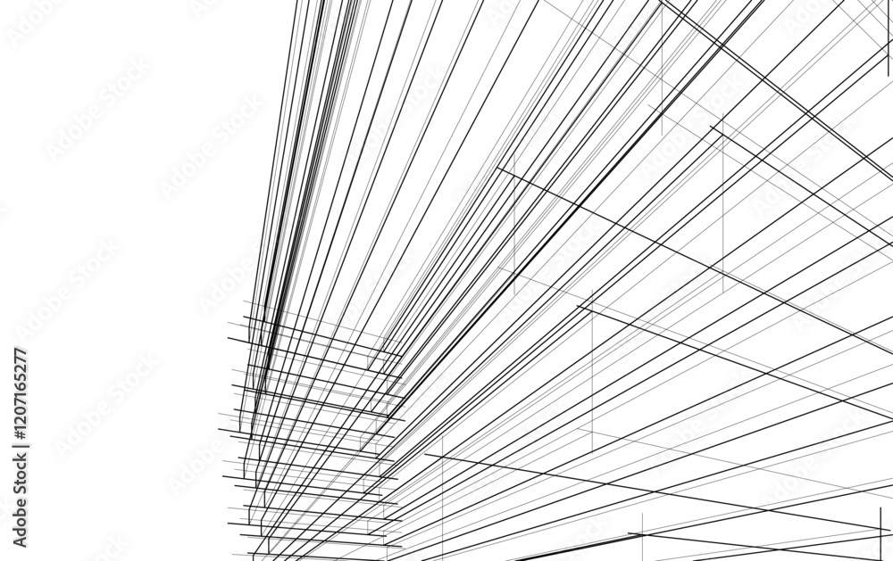 Fototapeta premium Modern office building 3d illustration