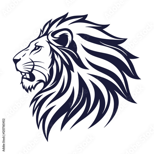 Wallpaper Mural lion head silhouette vector design Torontodigital.ca