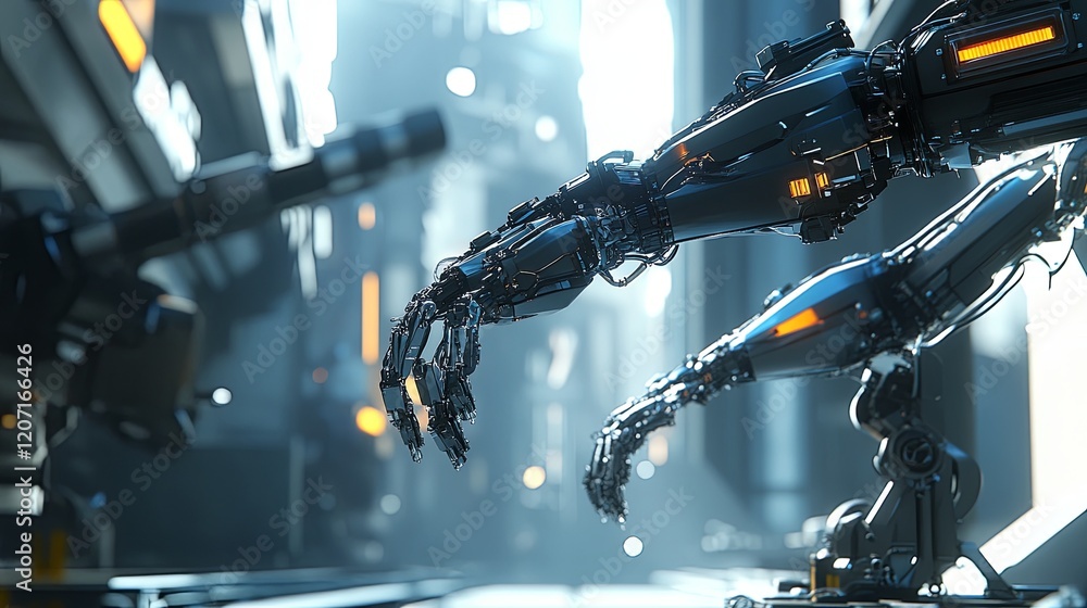 Close-up of robotic arms assembling batteries on a modern manufacturing assembly line, showcasing advanced technology and industrial automation in a dynamic production environment.
Close-up of robotic arms assembling batteries on a modern manufacturing assembly line, showcasing advanced technology and industrial automation in a dynamic production environment.