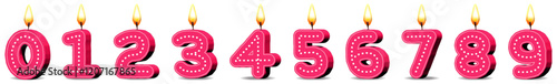  Planche Bougies ANNIVERSAIRE sources