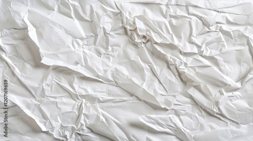 Obraz premium Wrinkled paper poster texture background concept with wrinkles and white glue.