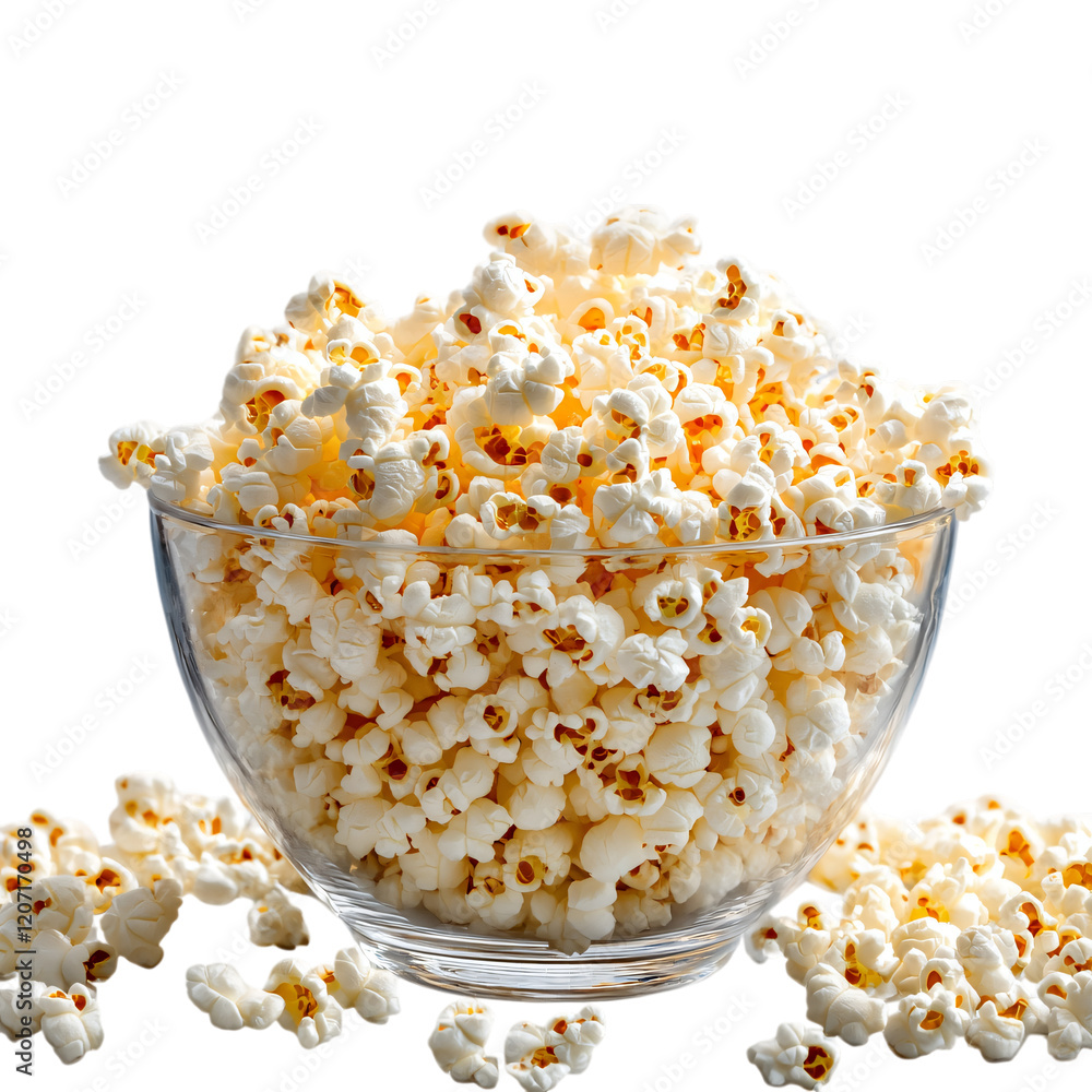 freshly made popcorn isolated on transparent background freshly made popcorn isolated on transparent background