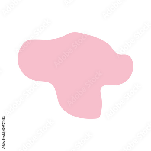 abstract blobs pastel pink for background