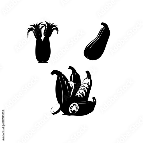 silloutttu of clean zucchini