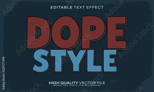 Retro classic text effect, editable text effect and vintage 3d font style bold shadow oldschool poster design