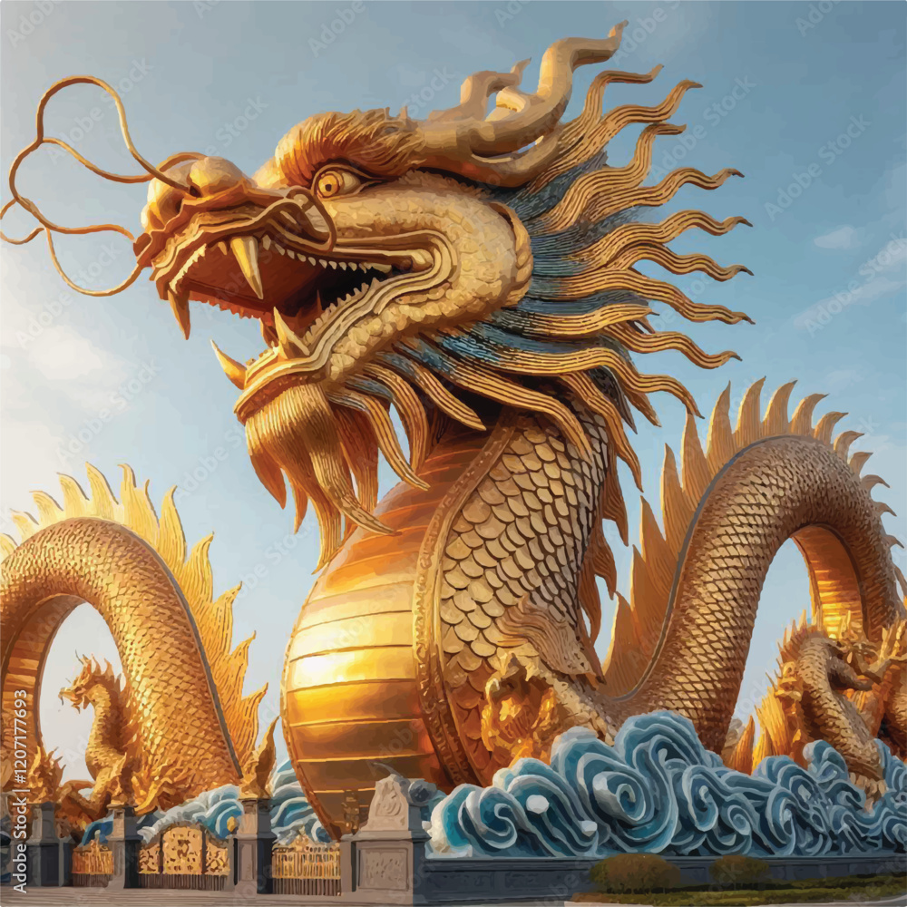 Fototapeta premium Dragon chinese new year season