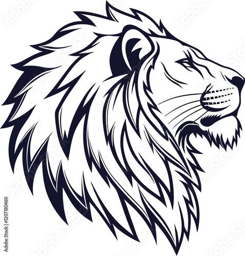 Wallpaper Mural lion head silhouette vector design Torontodigital.ca